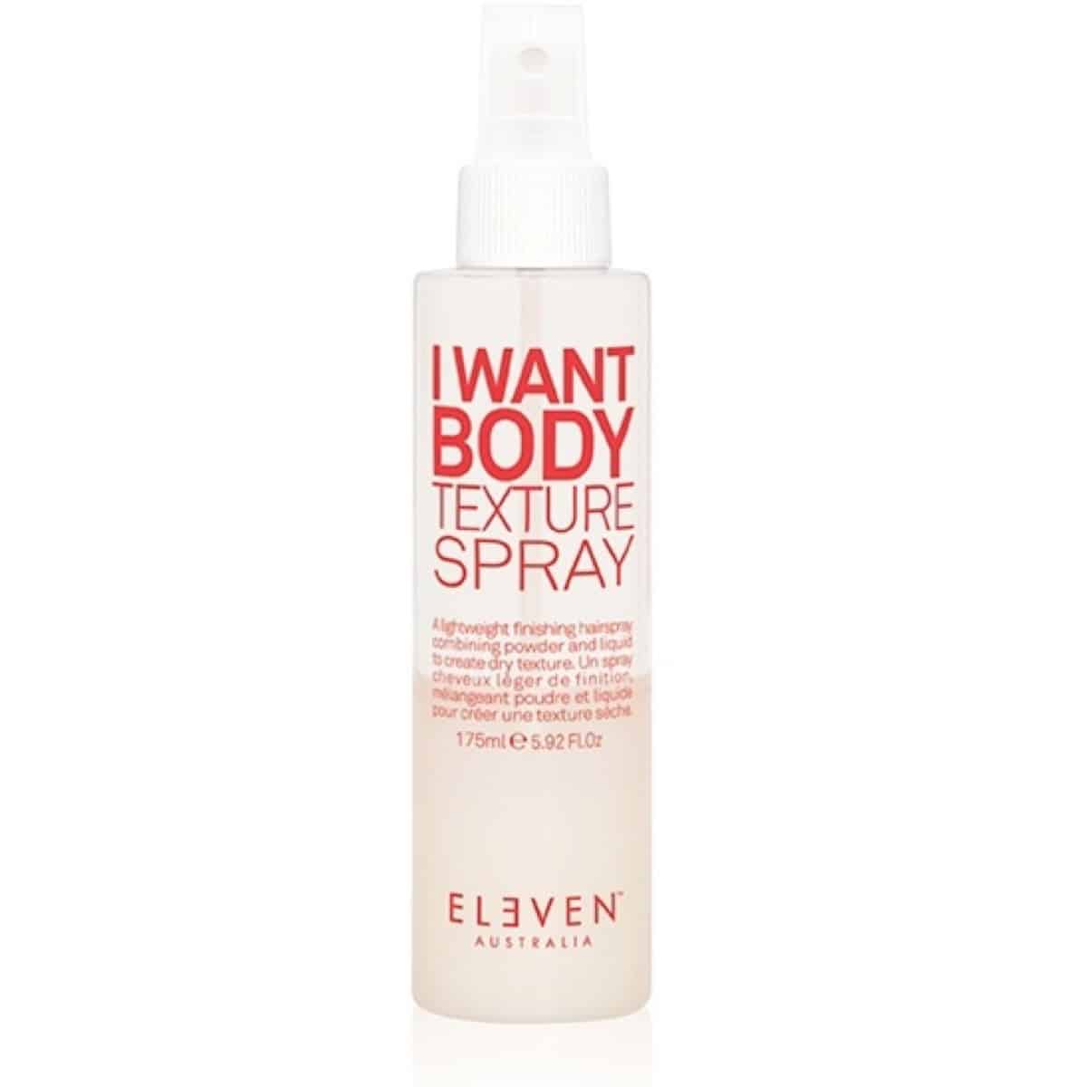 Omslagsbild för “Eleven I want body texture spray”
