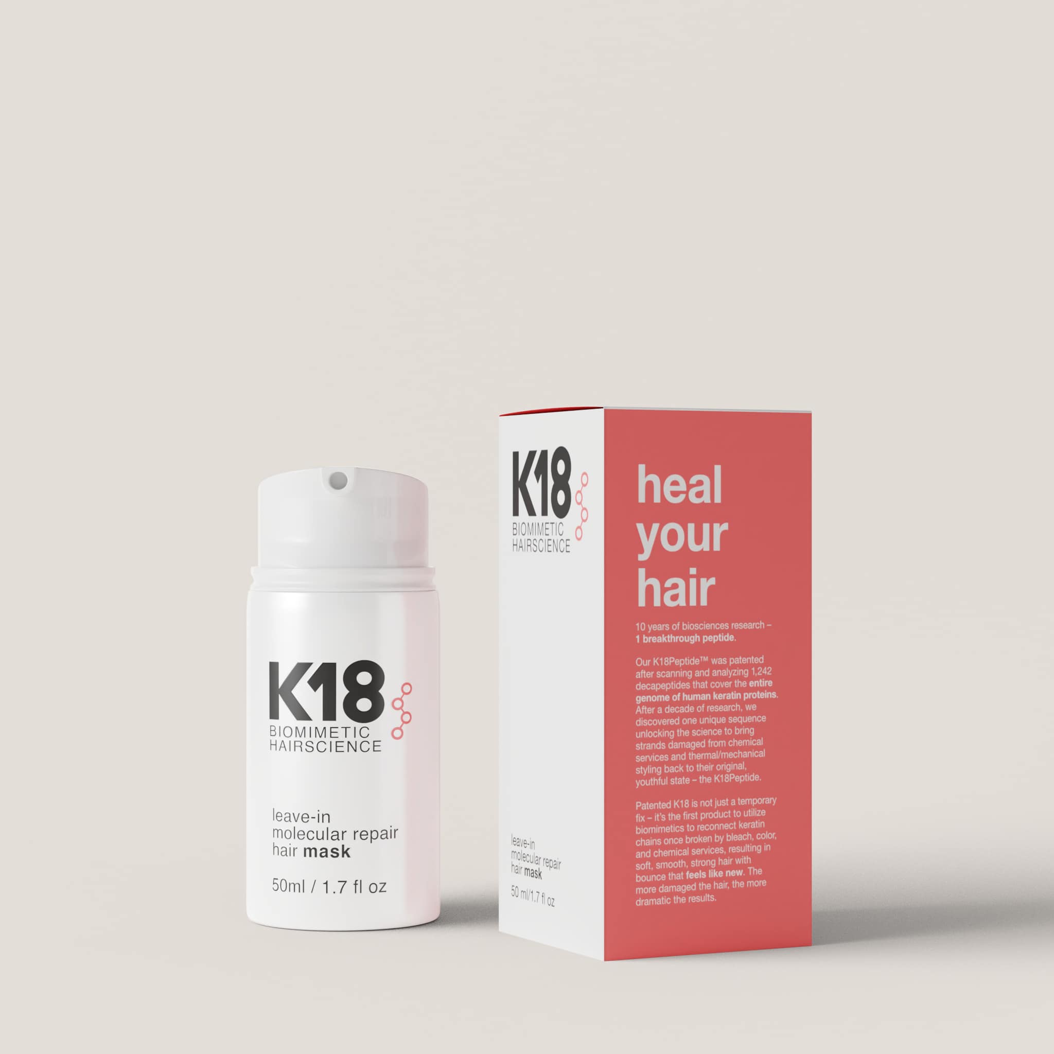 Omslagsbild för “K18 Leave in Molecular Repair Mask 50 ml”