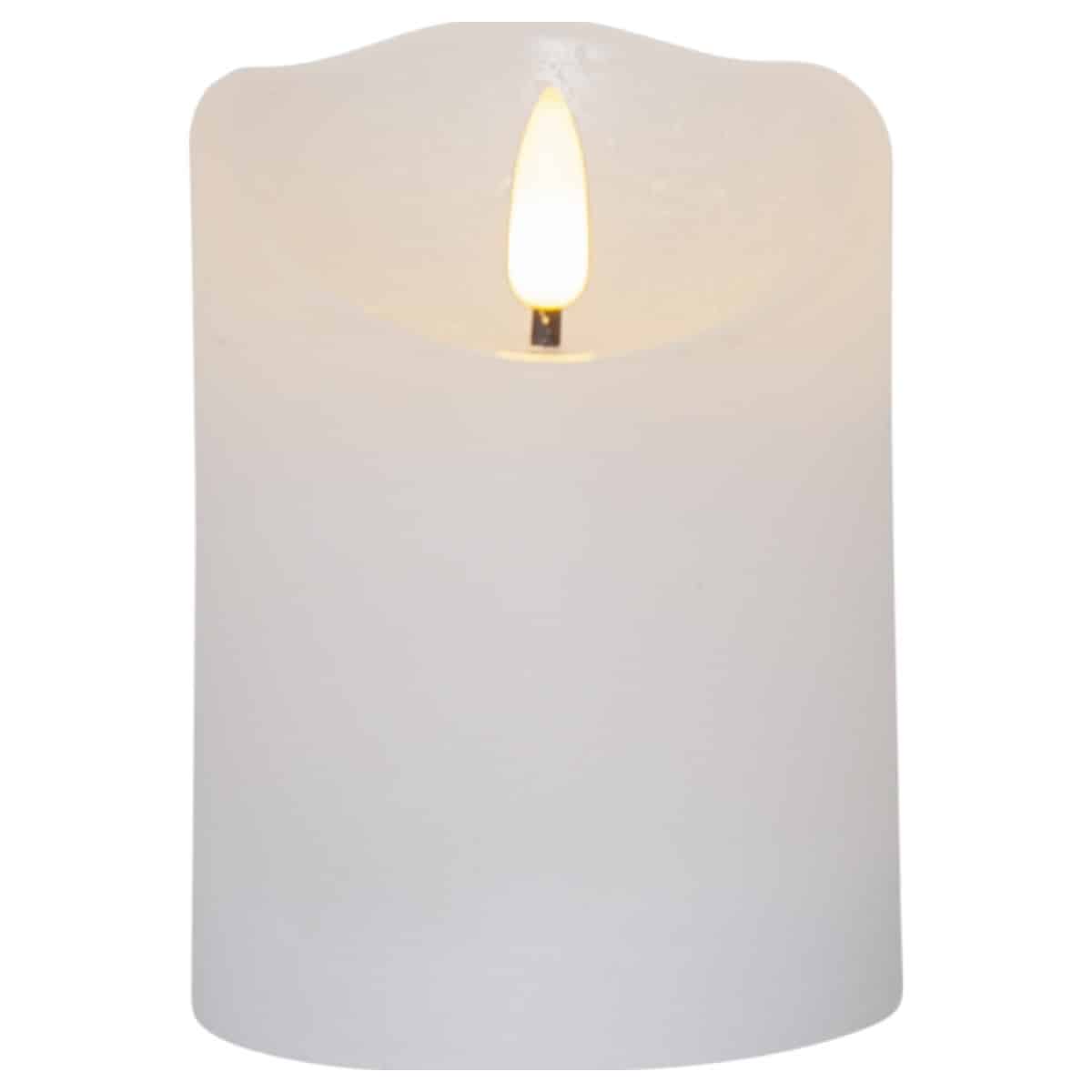 Omslagsbild för “Blockljus Flamme Rustic LED vit 10cm”