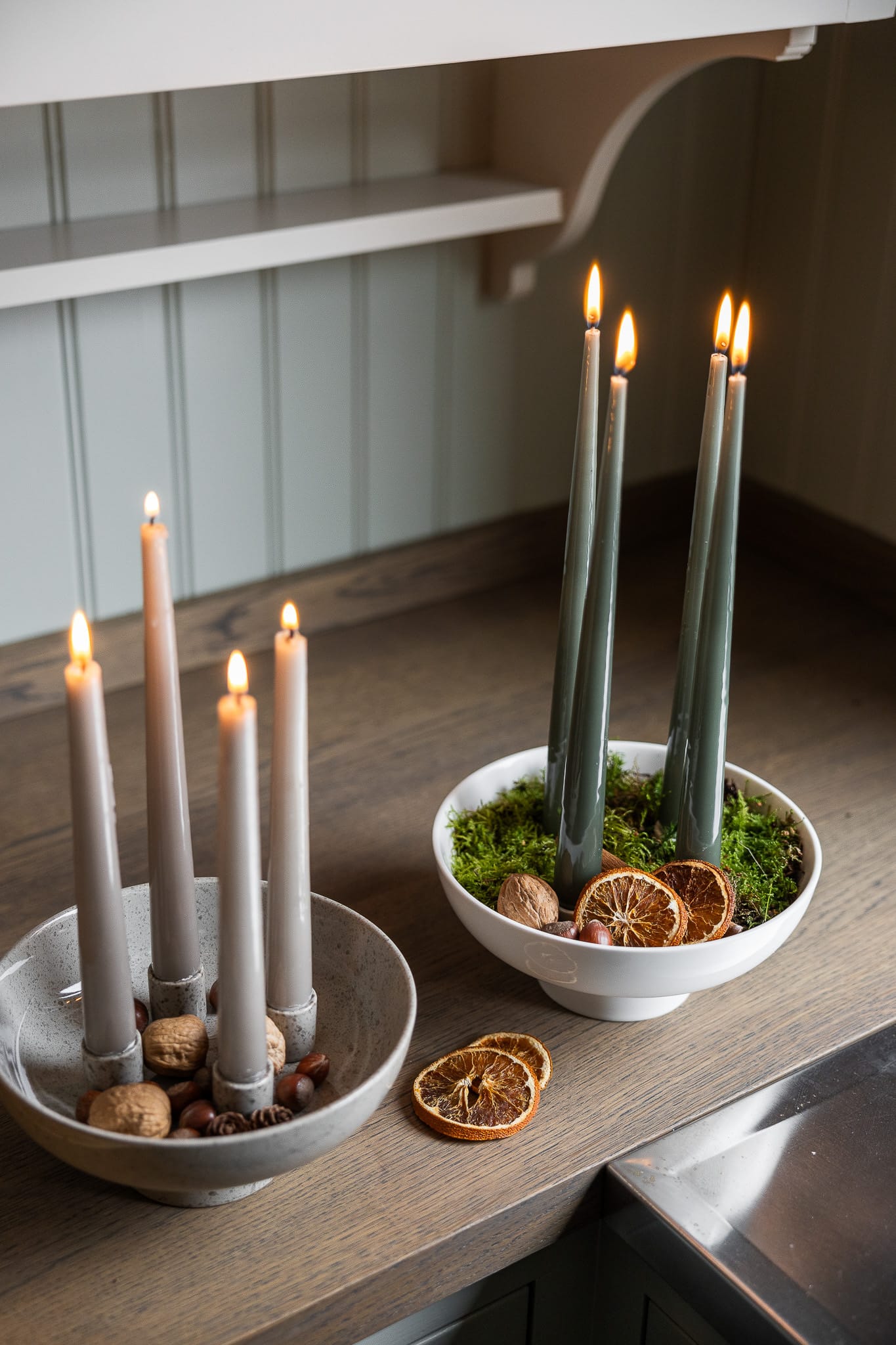 Storefactory Adventsljusstake Granhammar vit