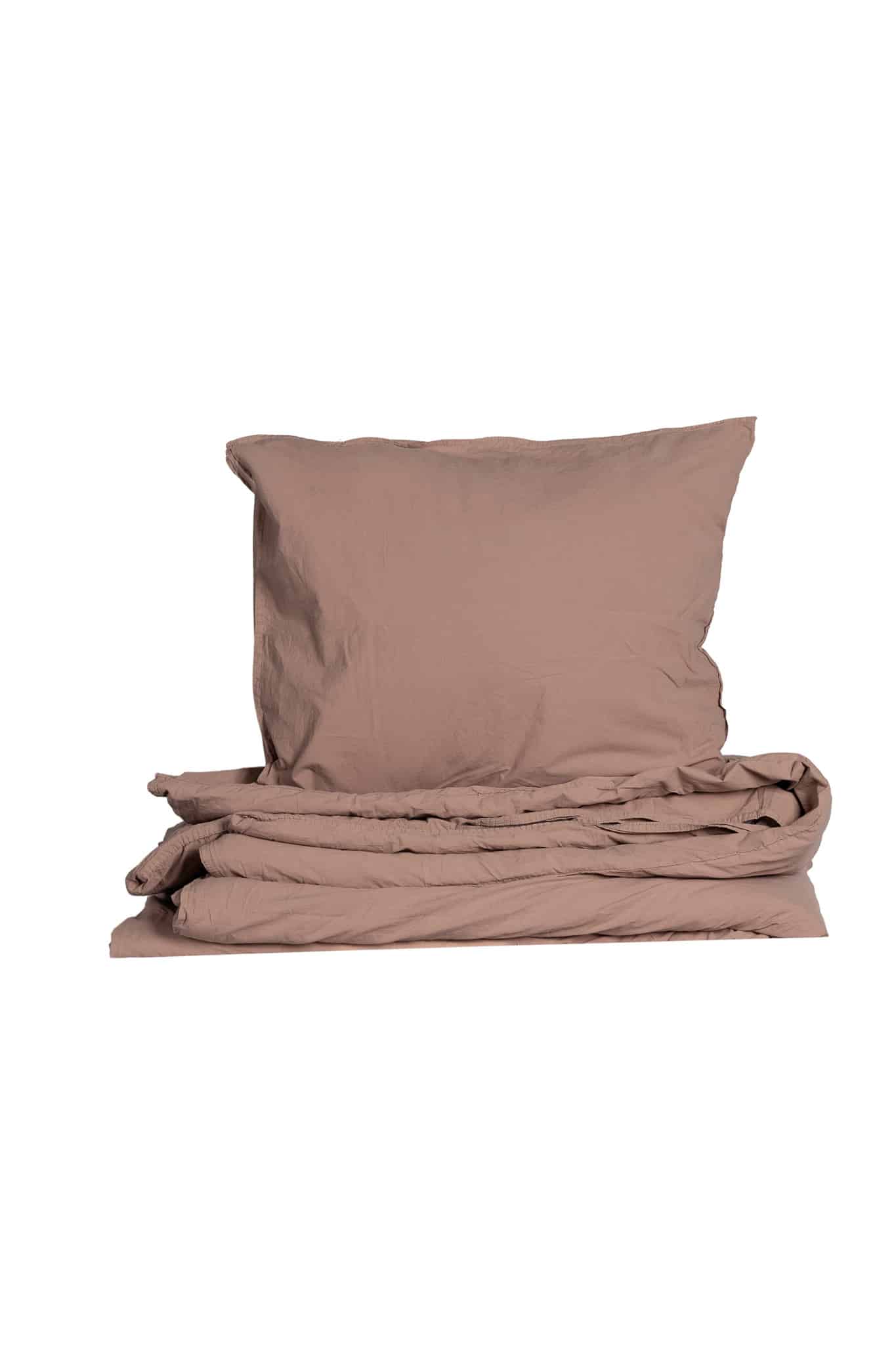 Påslakanset Crinkle Rose taupe