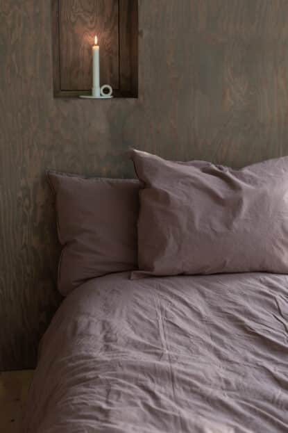 Påslakanset Crinkle Rose taupe