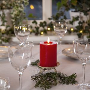 Blockljus Flamme Flow röd 12,5 2