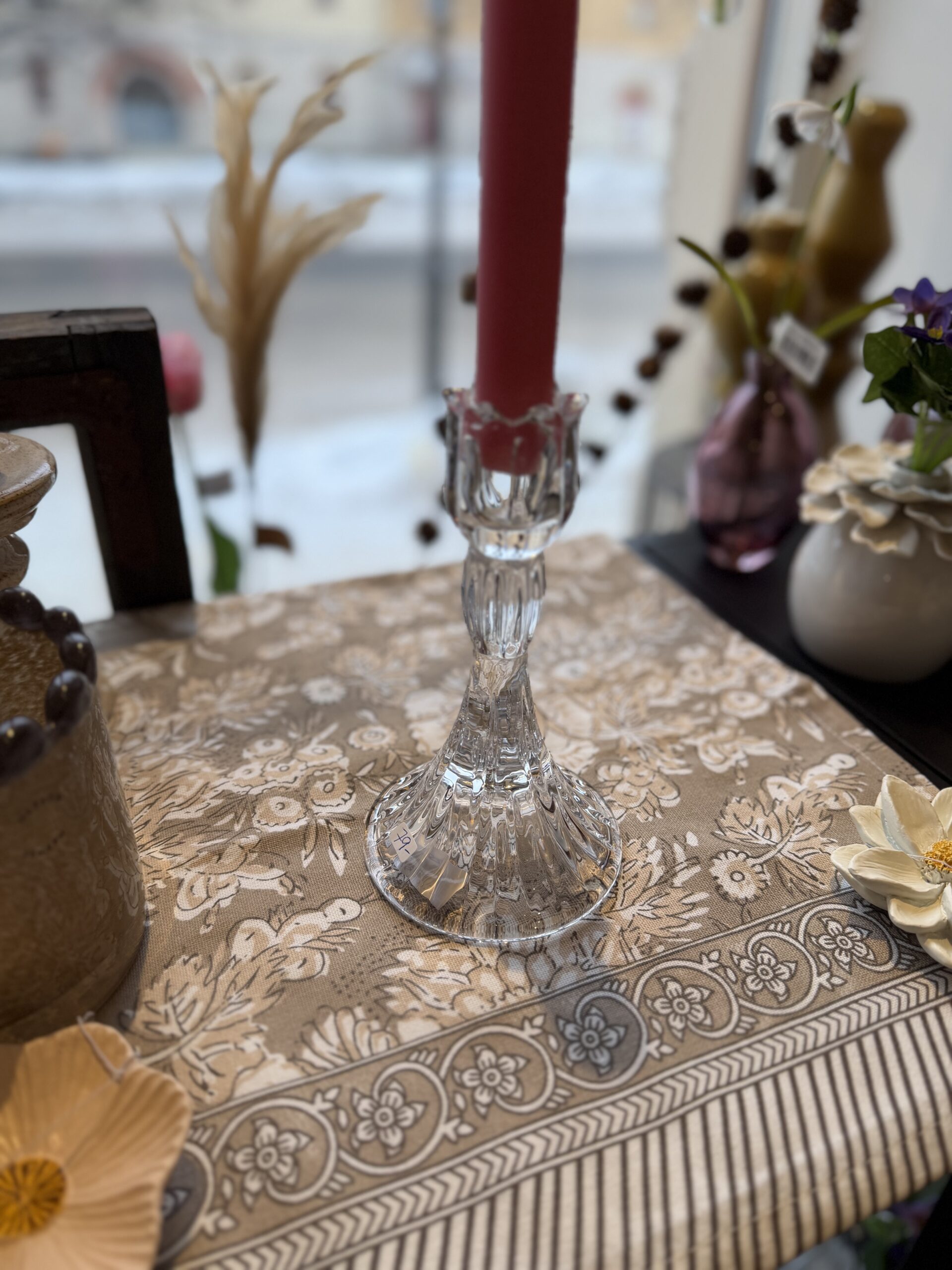 Omslagsbild för “Ljusstake Tulpan glas 16 cm”