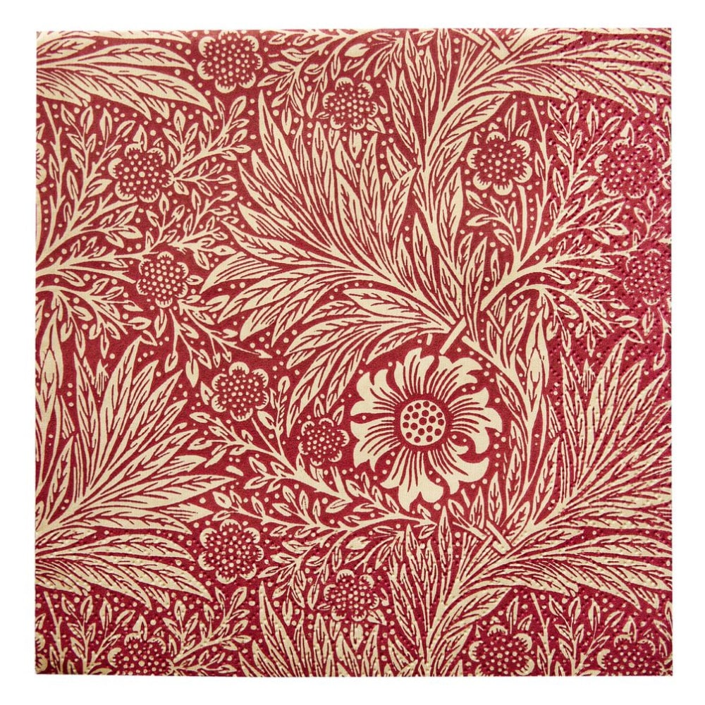 Omslagsbild för “Servett William Morris Marigold red”